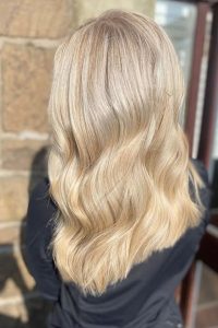 Blonde highlights at Sutherlands Hair Salon Dundee
